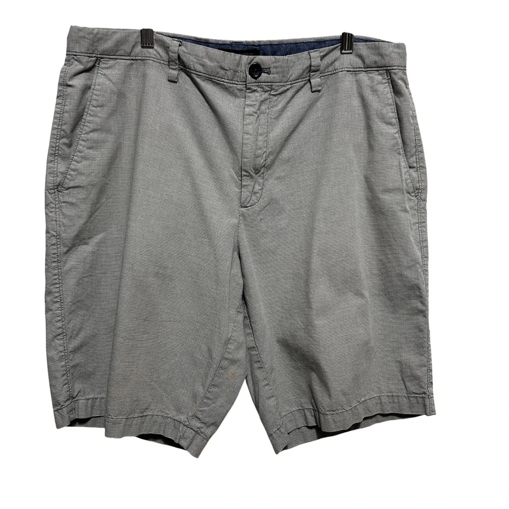 Banana Republic Men Emerson Chino Shorts 36 Brown Micro Check Golf Preppy Resort